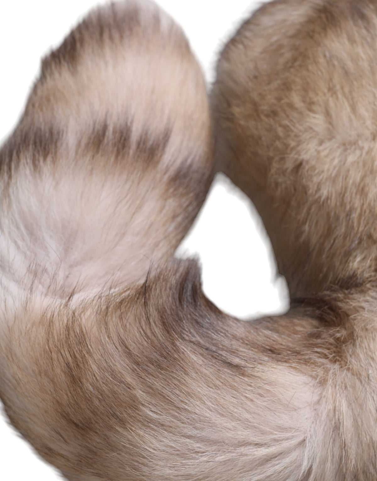Dolce & Gabbana Brown Frost Fox Fur Neck Warmer Winter Women's Scarf