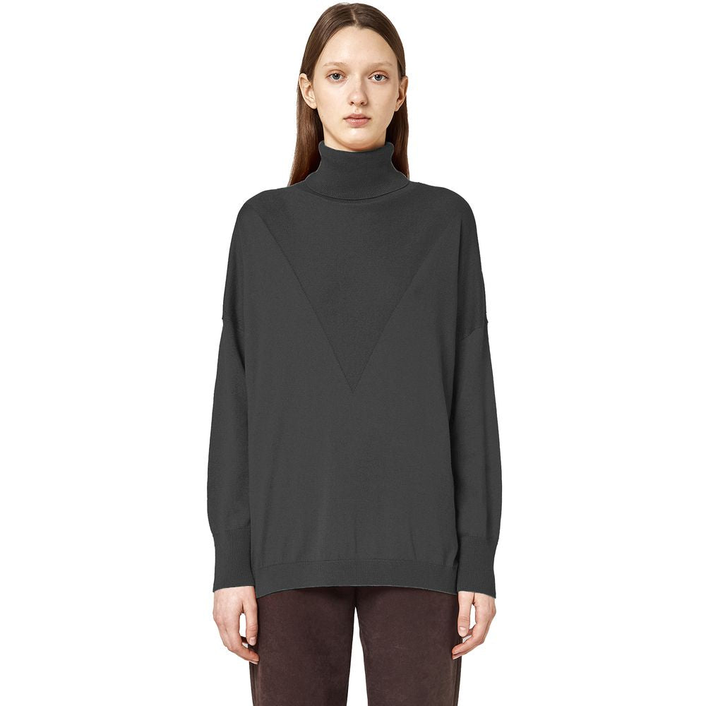 Alpha Studio Gray Silk Women's Sweater