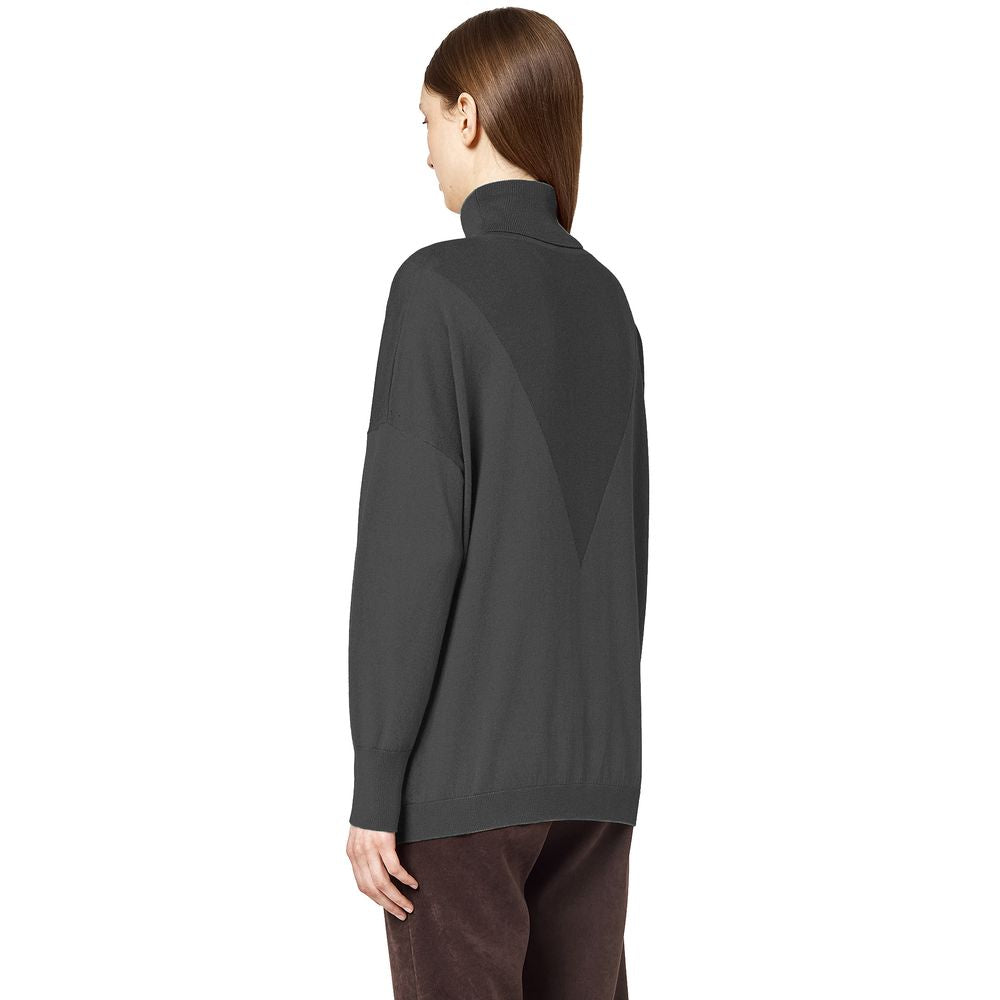 Alpha Studio Gray Silk Women's Sweater