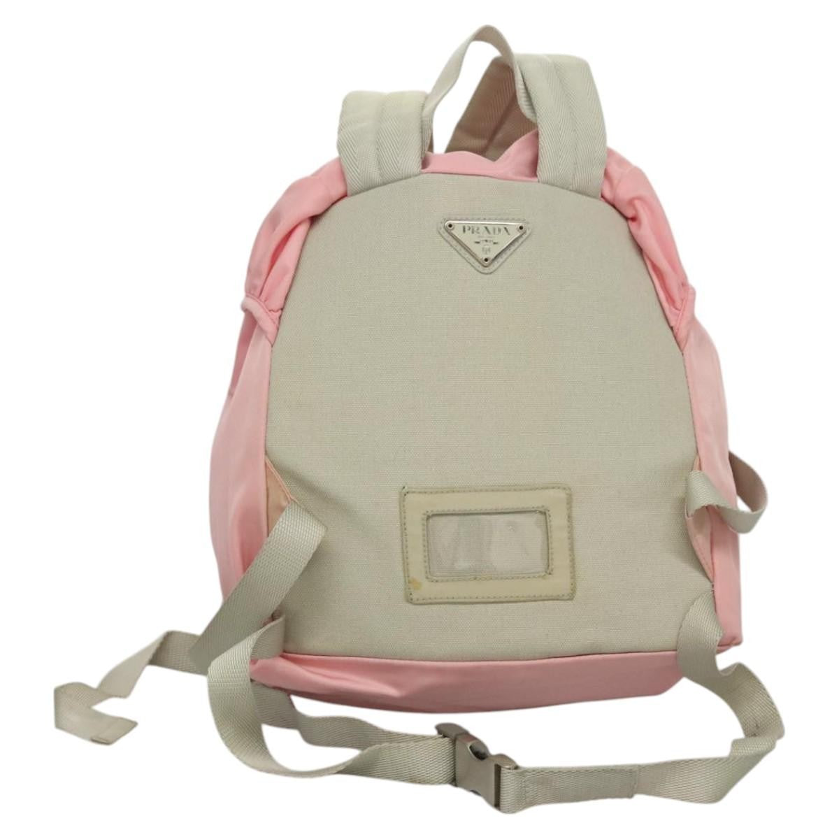 Prada Single Buckle Pocket Tessuto Pink Nylon Backpack Bag (Pre-Owned)