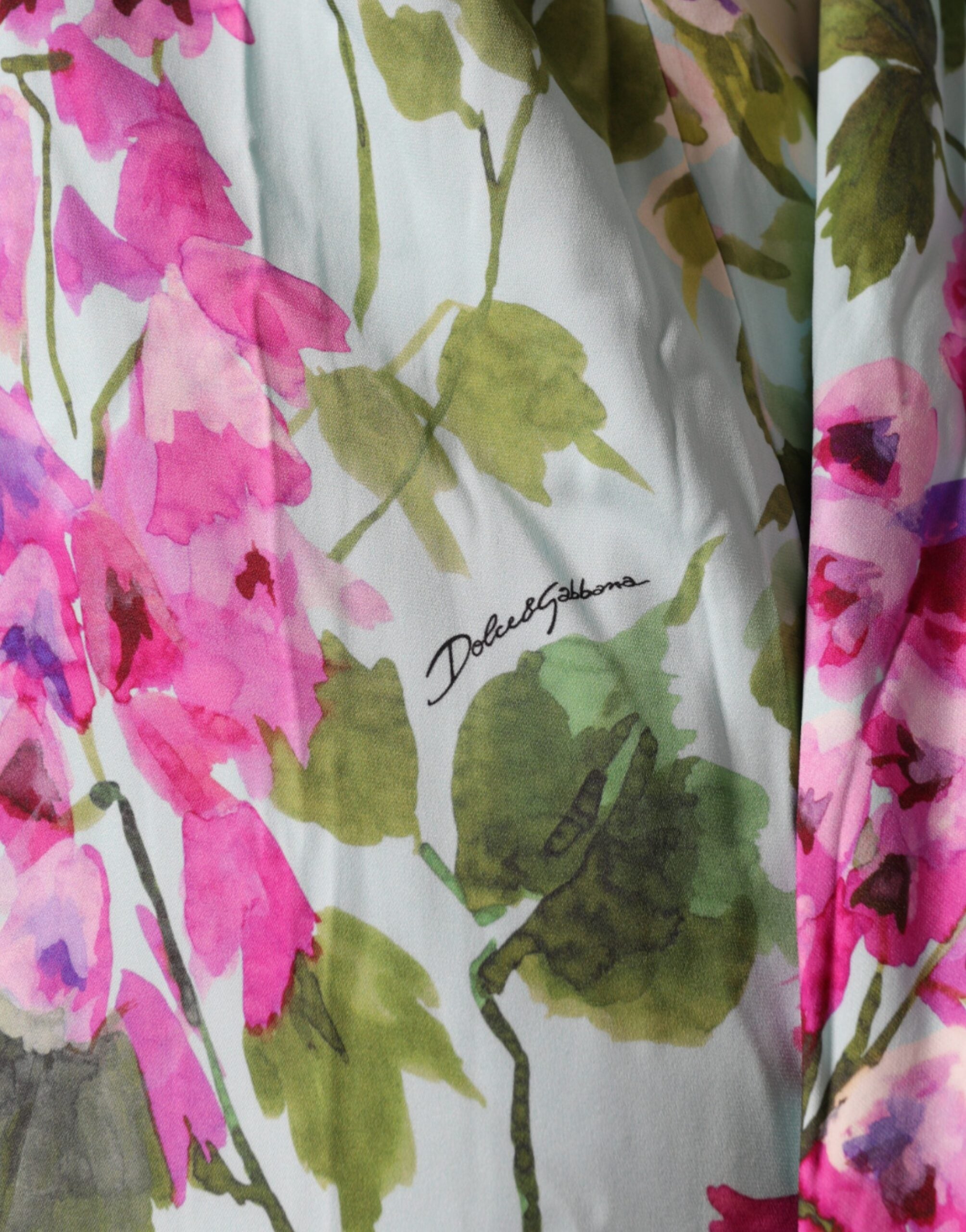 Dolce & Gabbana Multicolor Floral Silk Stretch Wrap Women's Dress