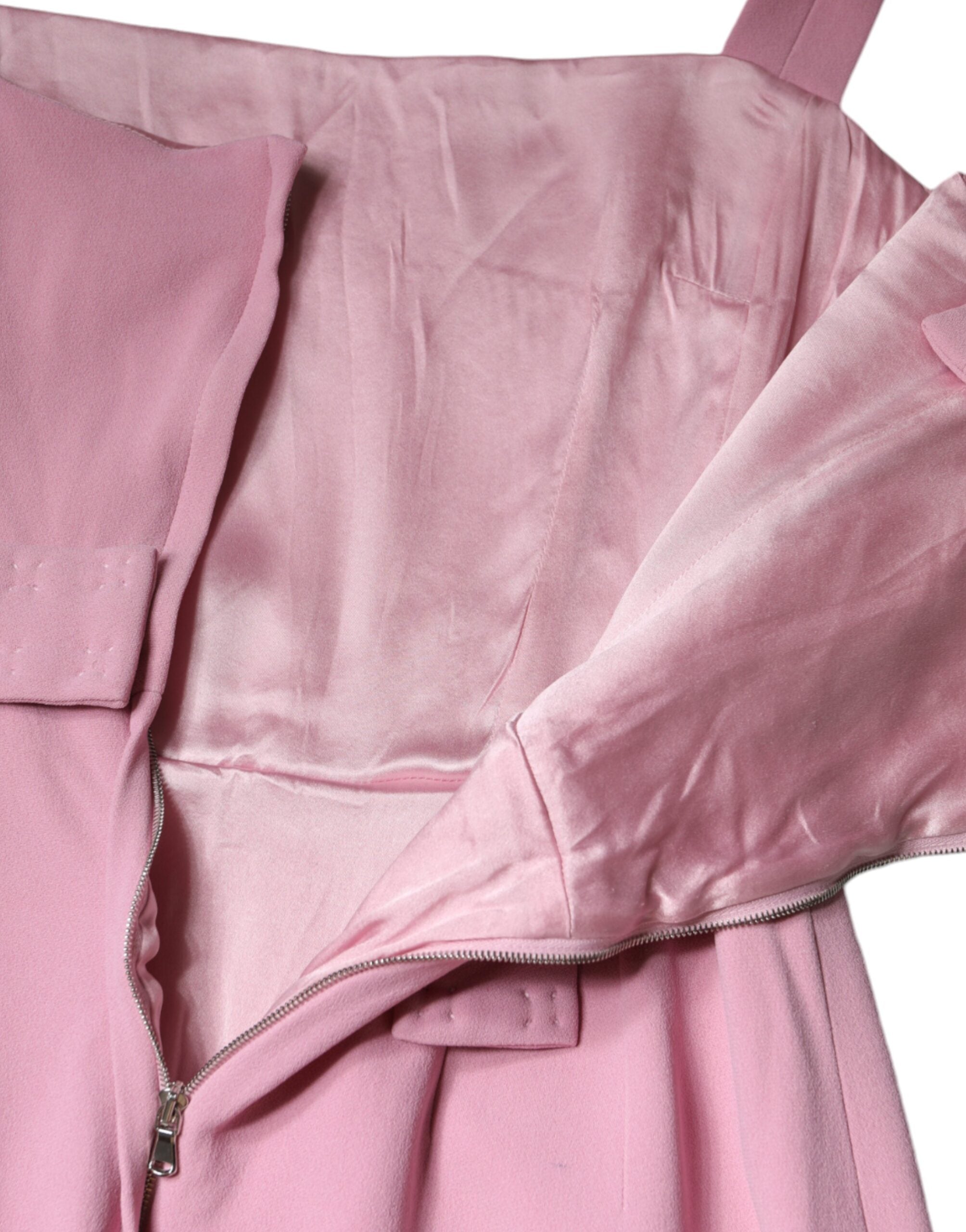 Dolce & Gabbana Pink A-line Flare Viscose Sleeveless Women's Dress (Pre-Owned)