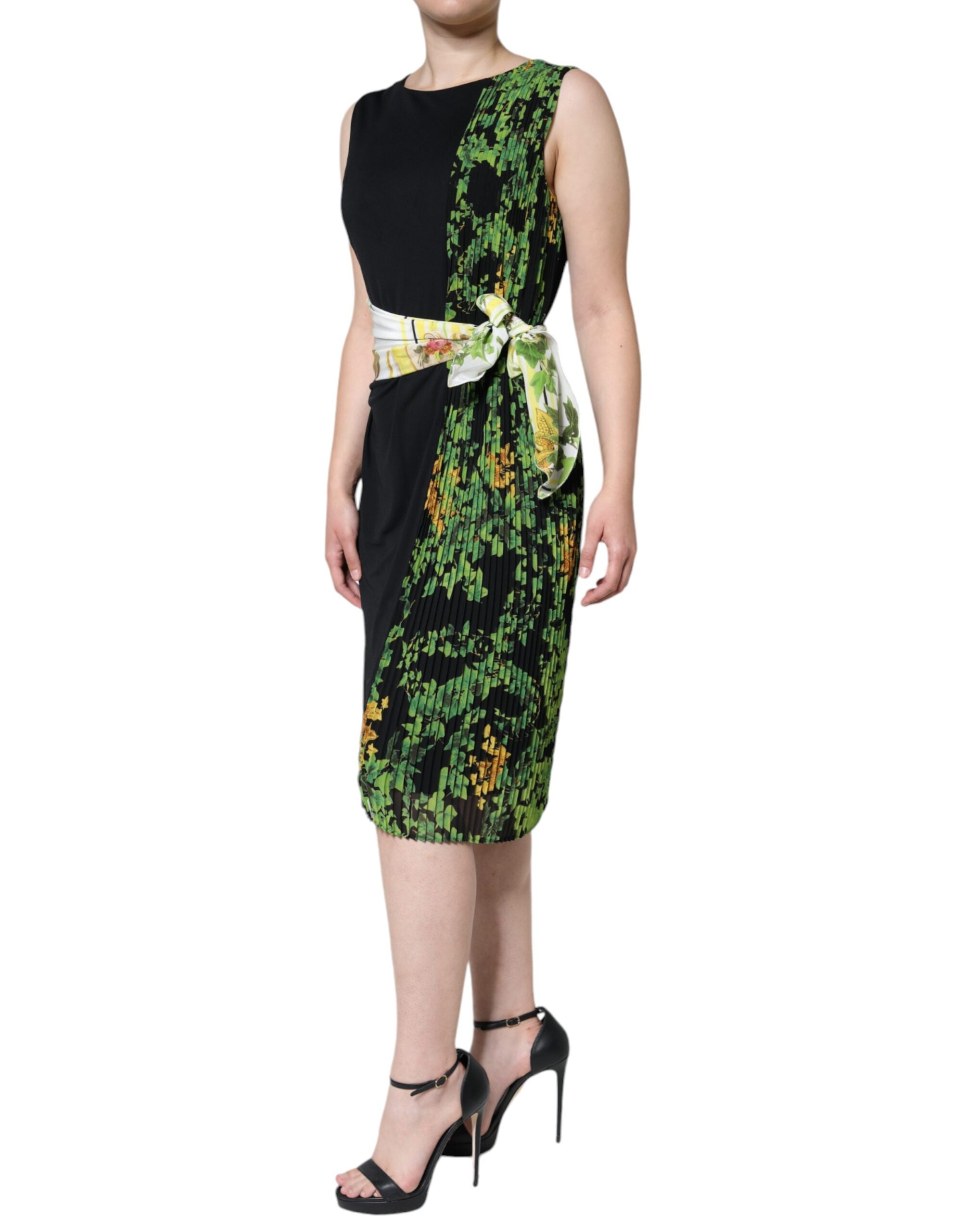 Roberto Cavalli Multicolor Floral Sheath Knee Length Women's Dress (Pre-Owned)