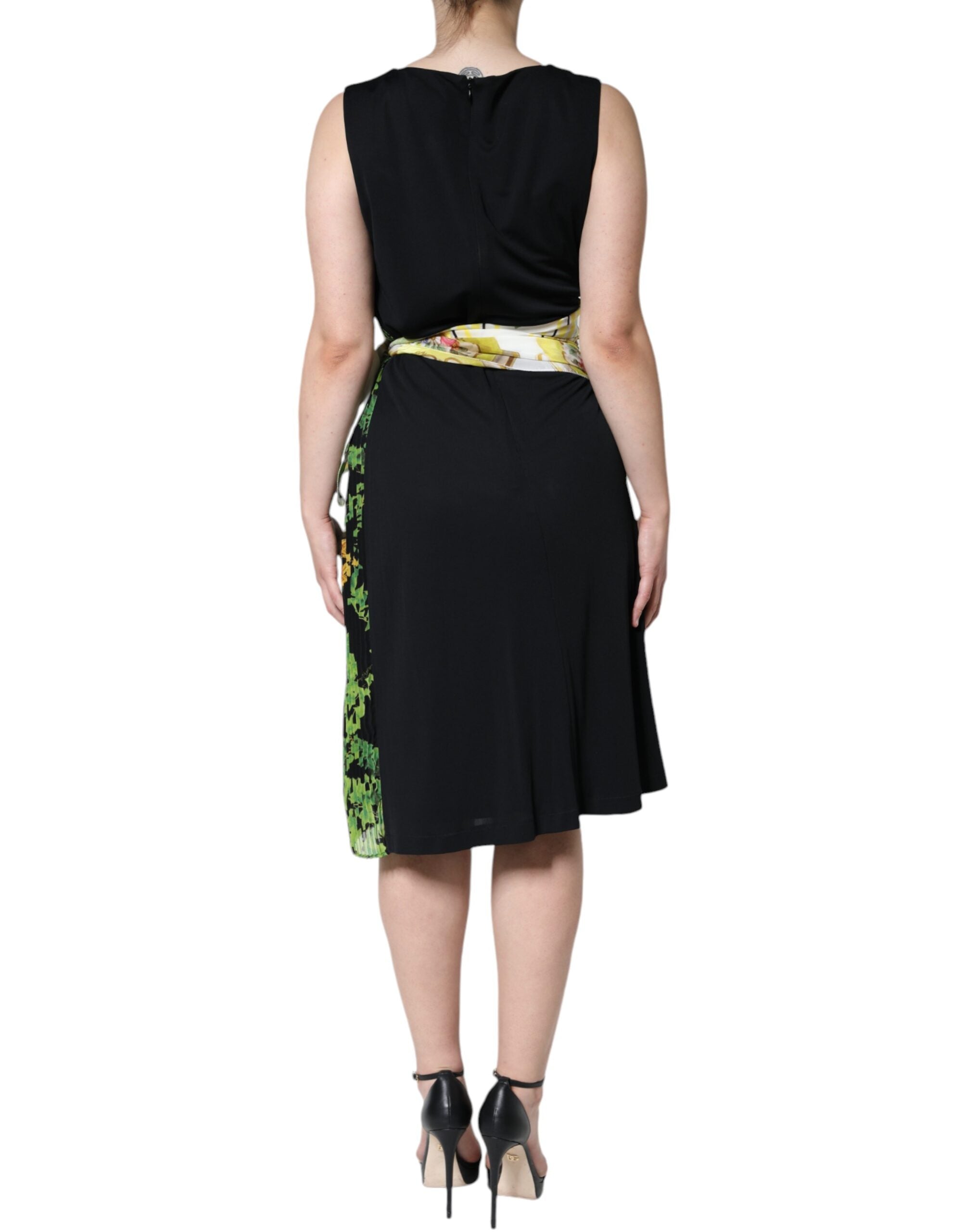 Roberto Cavalli Multicolor Floral Sheath Knee Length Women's Dress (Pre-Owned)