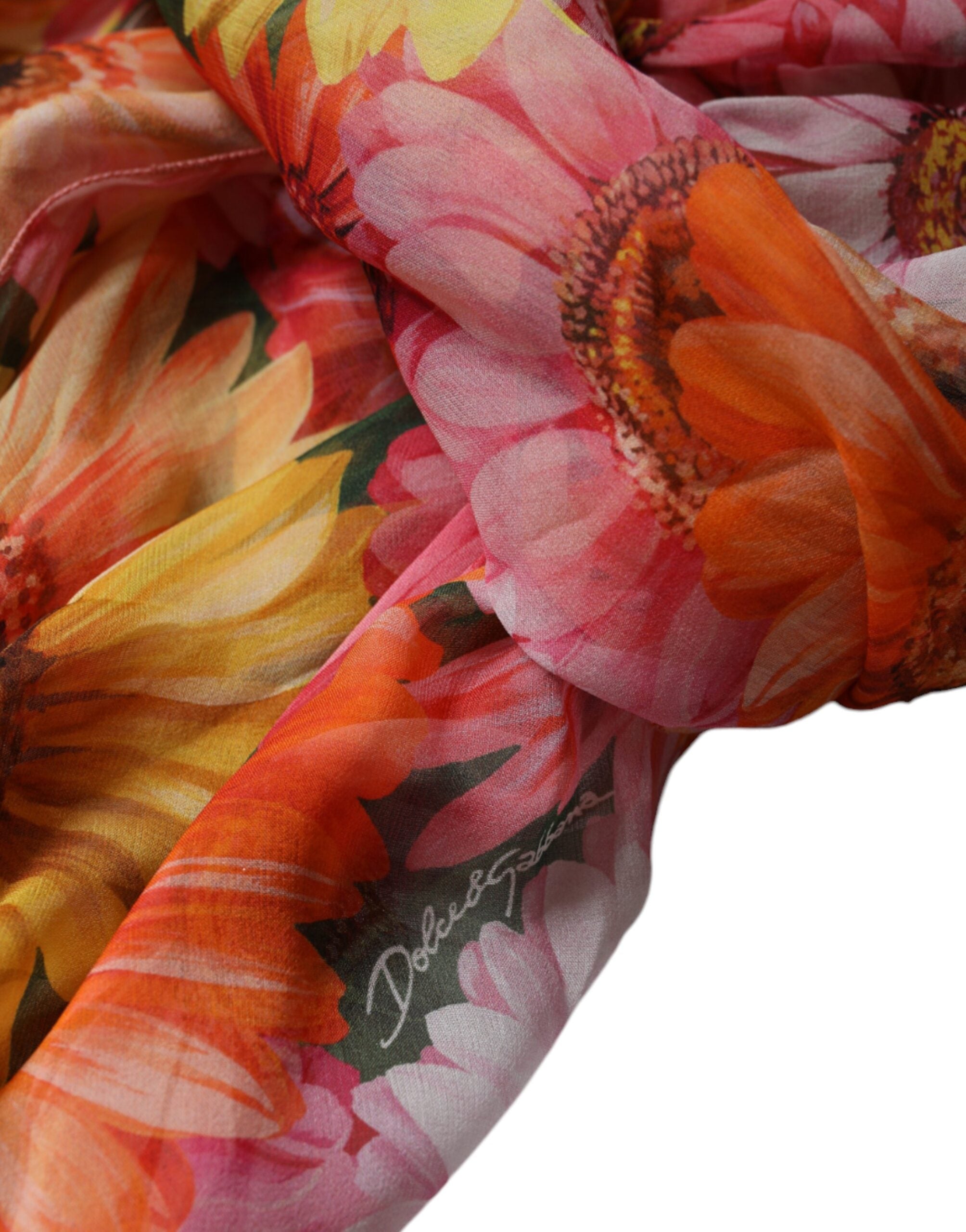 Dolce & Gabbana Multicolor Floral Sleeveless V-neck Midi Women's Dress