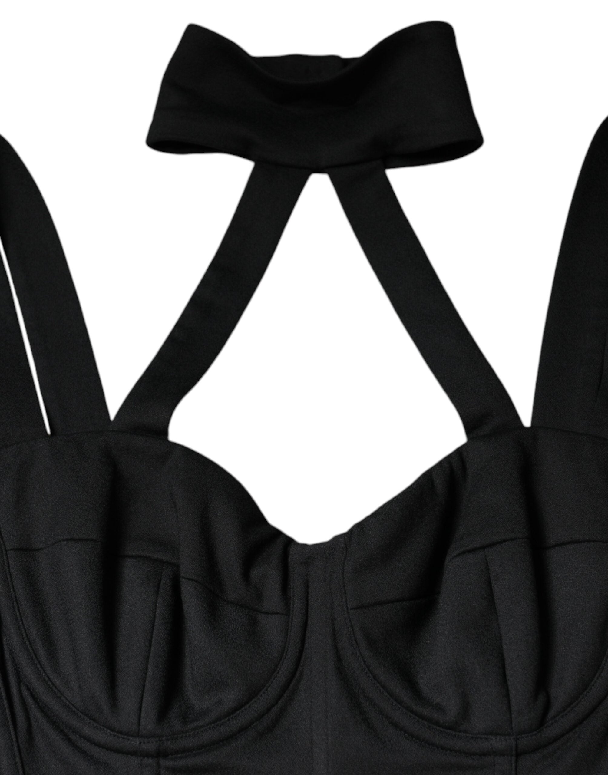 Dolce & Gabbana Black Cut Out Sleeveless Bodycon Mini Women's Dress