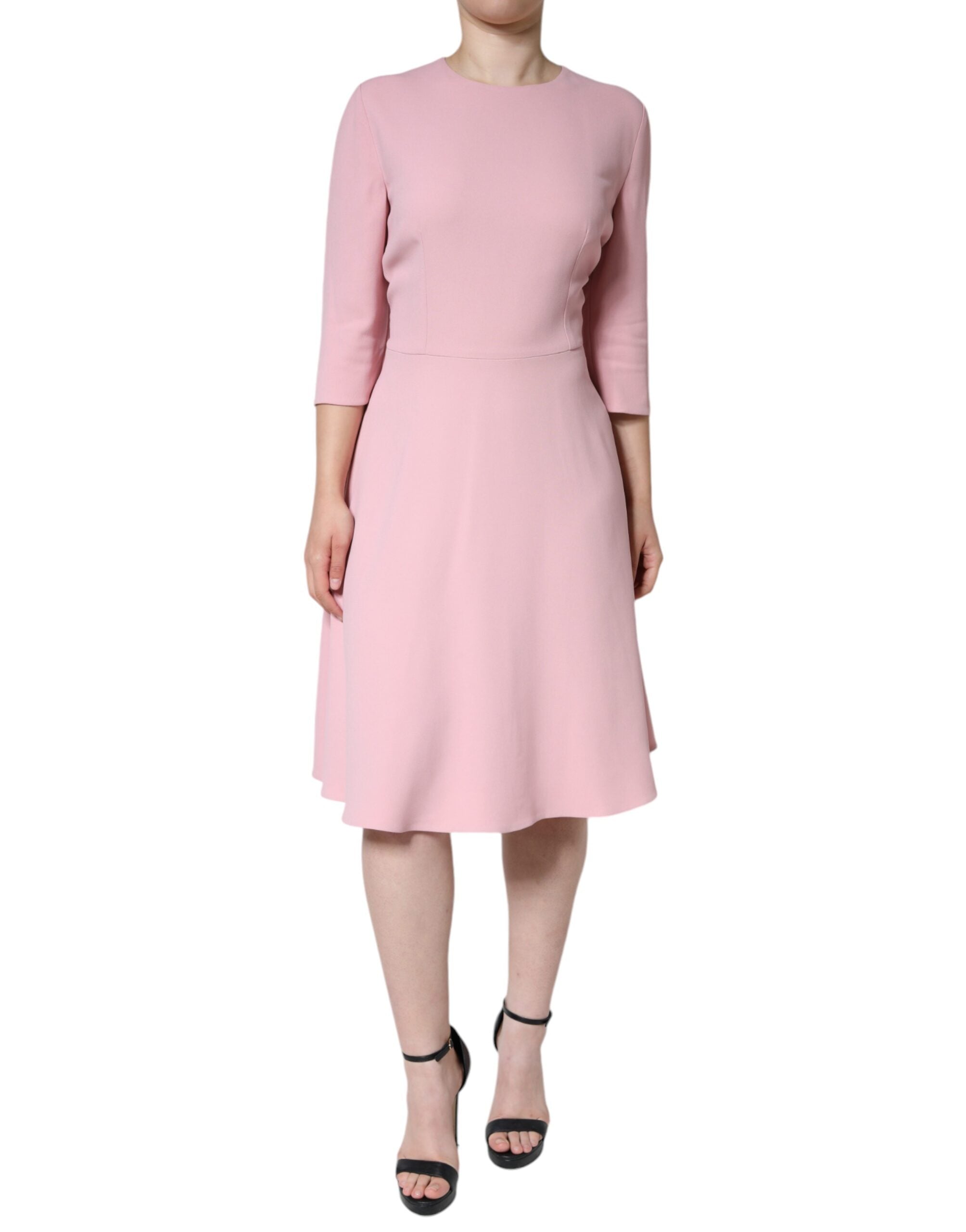 Dolce & Gabbana Pink A-line Viscose 3/4 Sleeves Women's Dress (Pre-Owned)