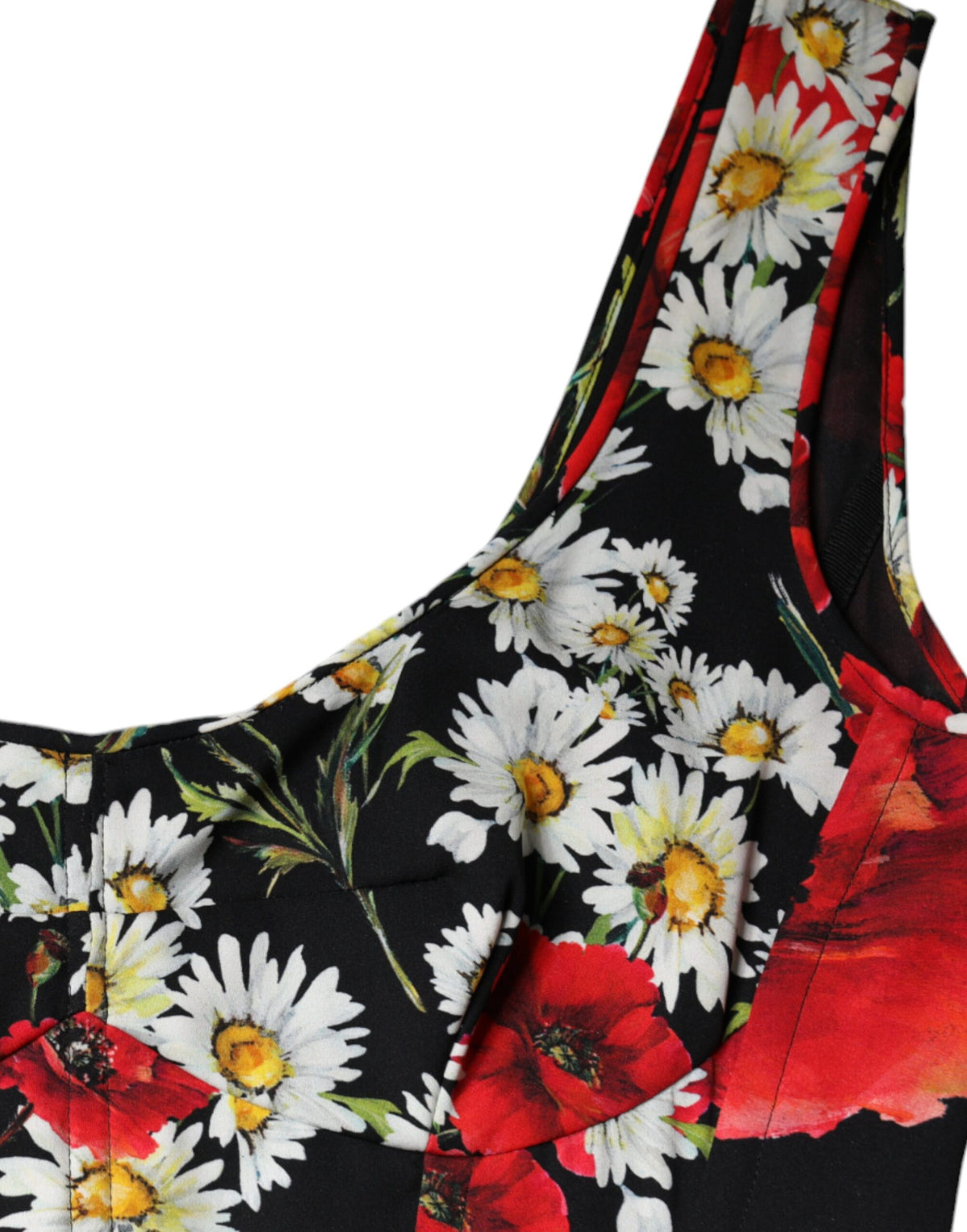 Dolce & Gabbana Black Floral Silk Sleeveless Long Gown Women's Dress