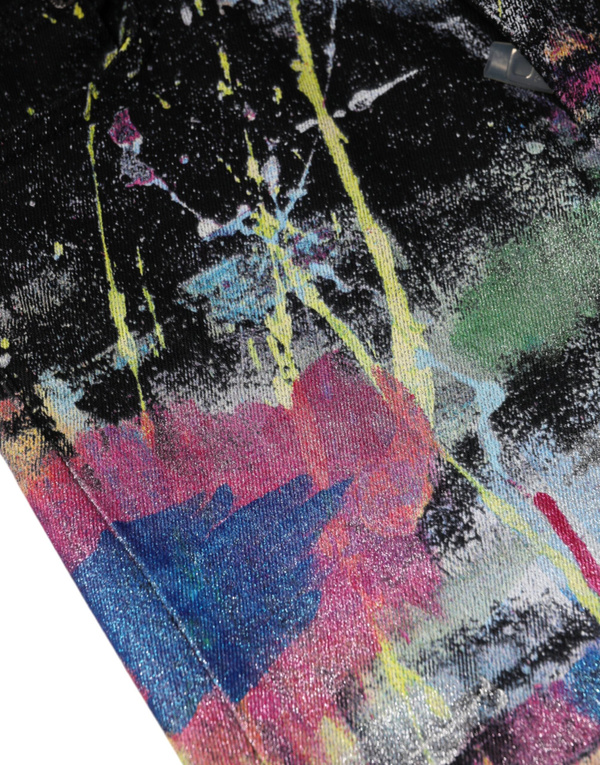 Dolce & Gabbana Multicolor Splatter Paint Cotton Skinny Denim Women's Jeans
