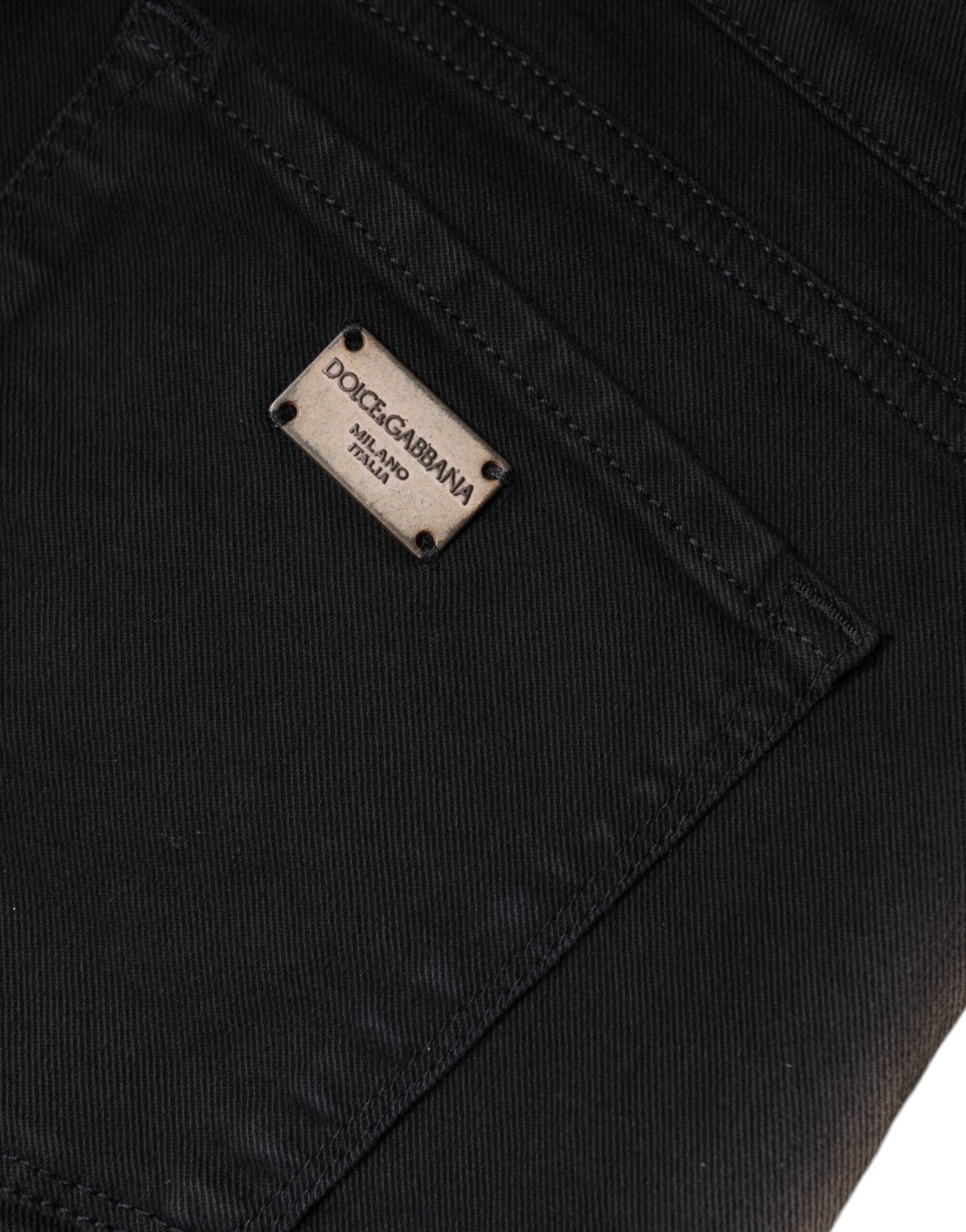 Dolce & Gabbana Black Cotton Stretch Skinny Denim Women's Jeans