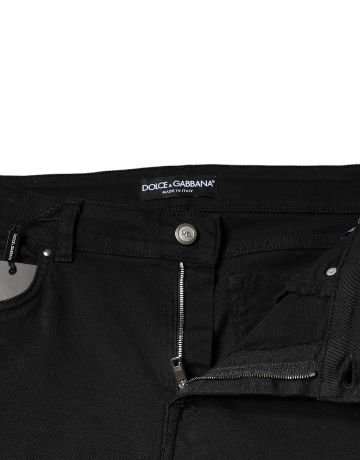 Dolce & Gabbana Black Cotton Stretch Skinny Denim Women's Jeans