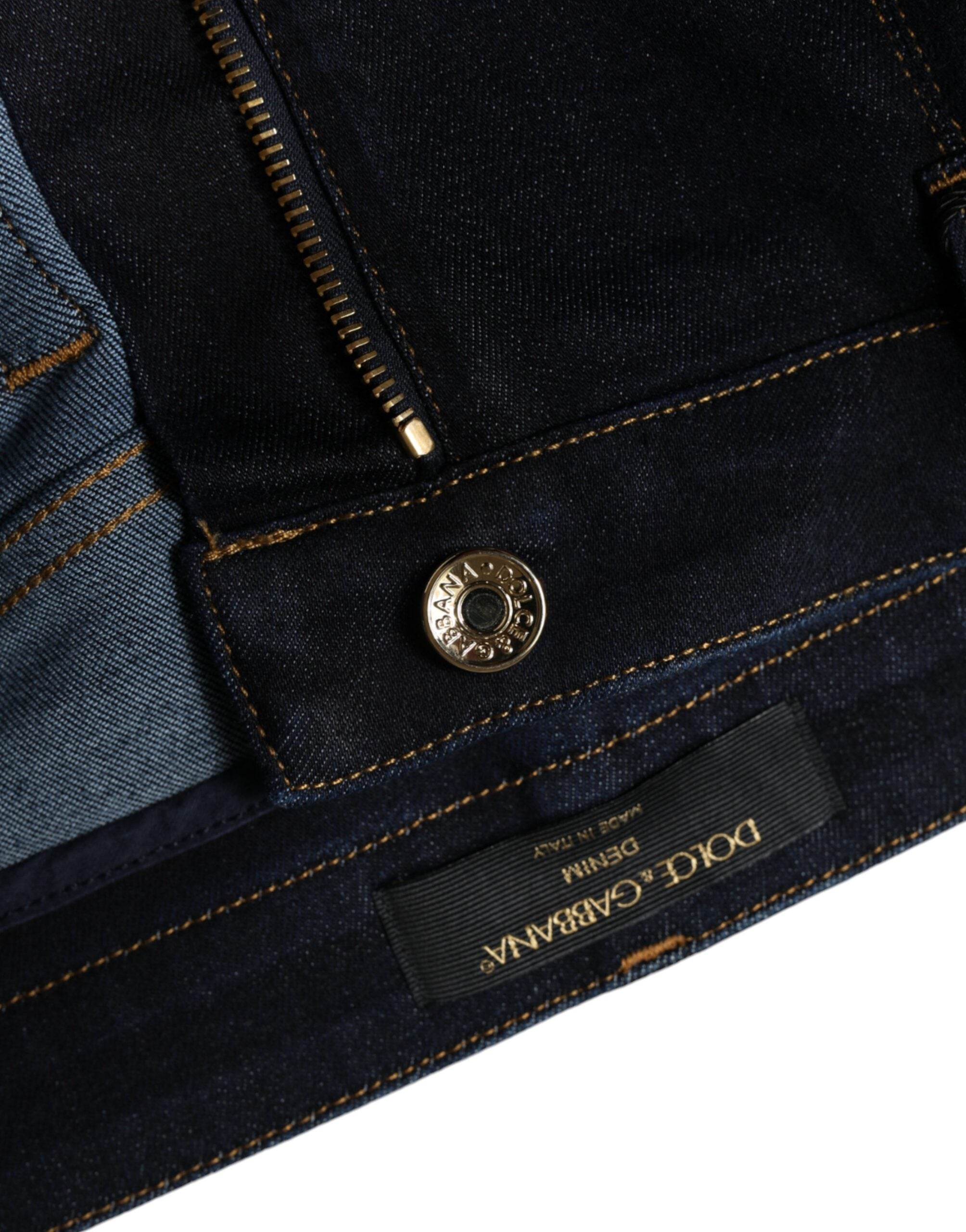 Dolce & Gabbana Black Cotton Blend Skinny Denim Women's Jeans