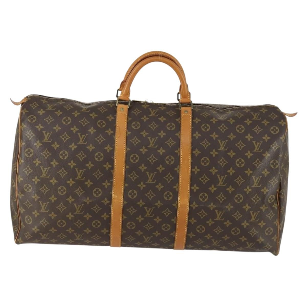 Louis Vuitton Keepall Monogram Canvas Brown Canvas Travel Bag Bag (Pre-Owned)