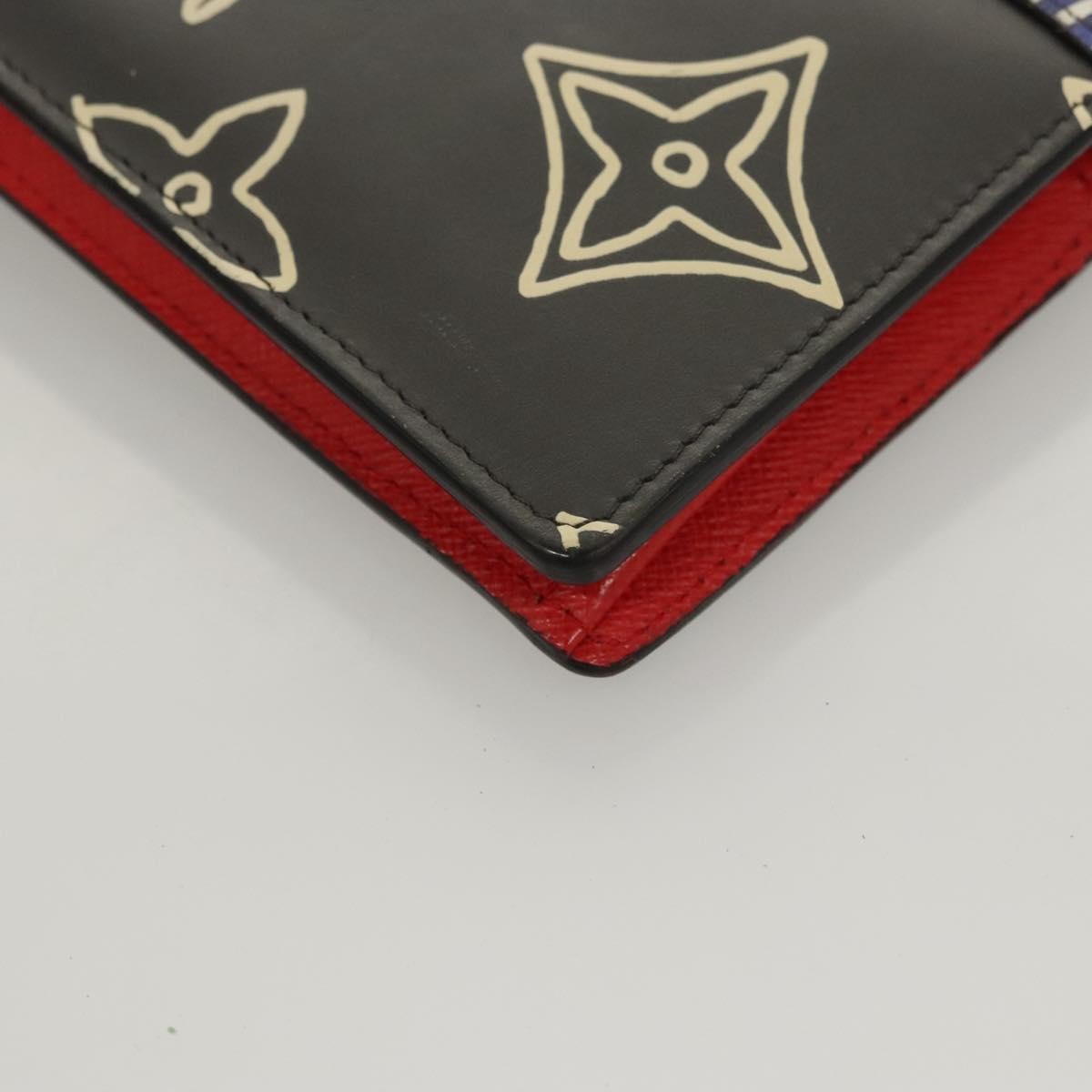 Louis Vuitton Porte Feuille Brother Patchwork Blue Canvas Wallets Accessory (Pre-Owned)
