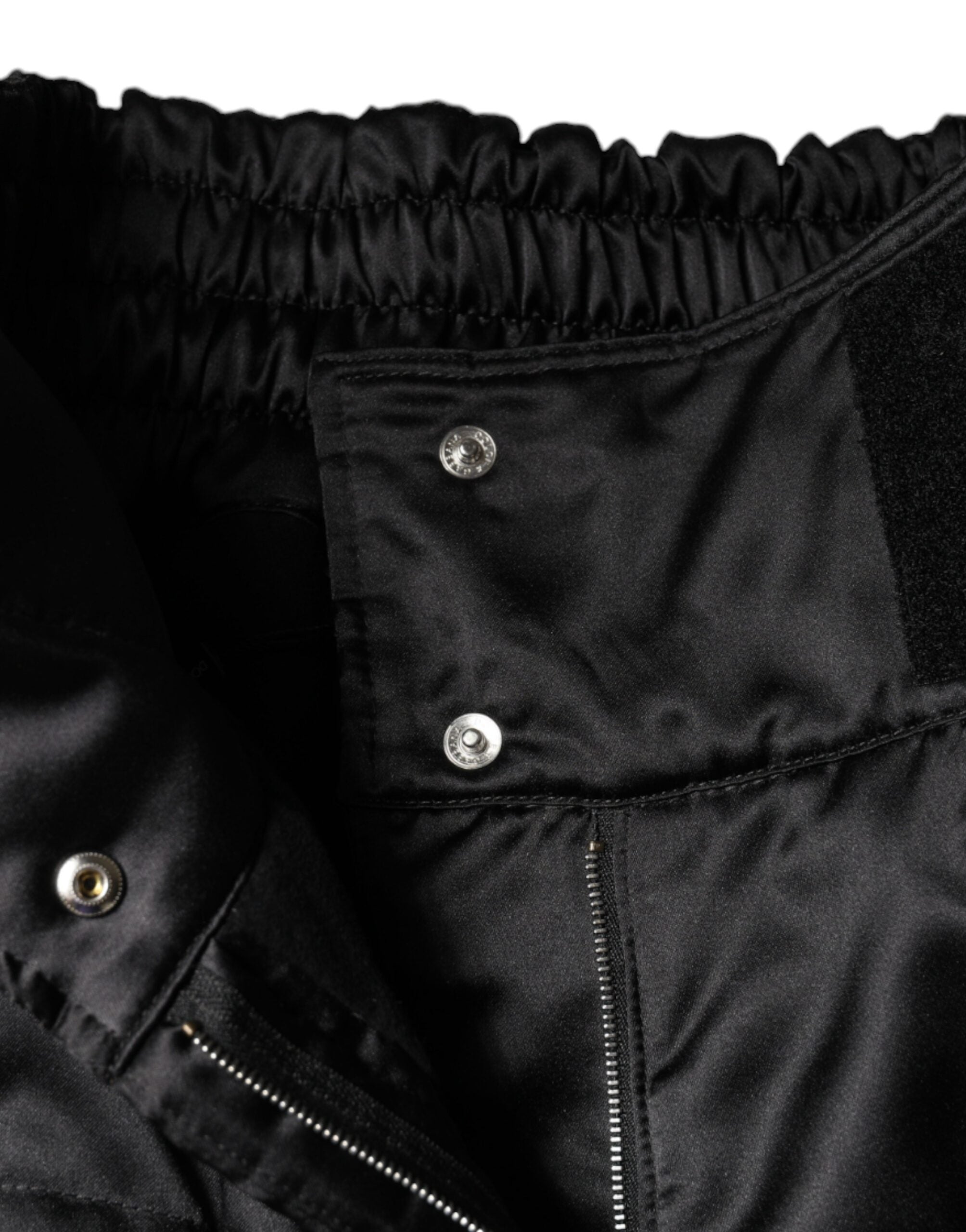 Dolce & Gabbana Black Quilted High Waist Women Boot Cut Women's Pants