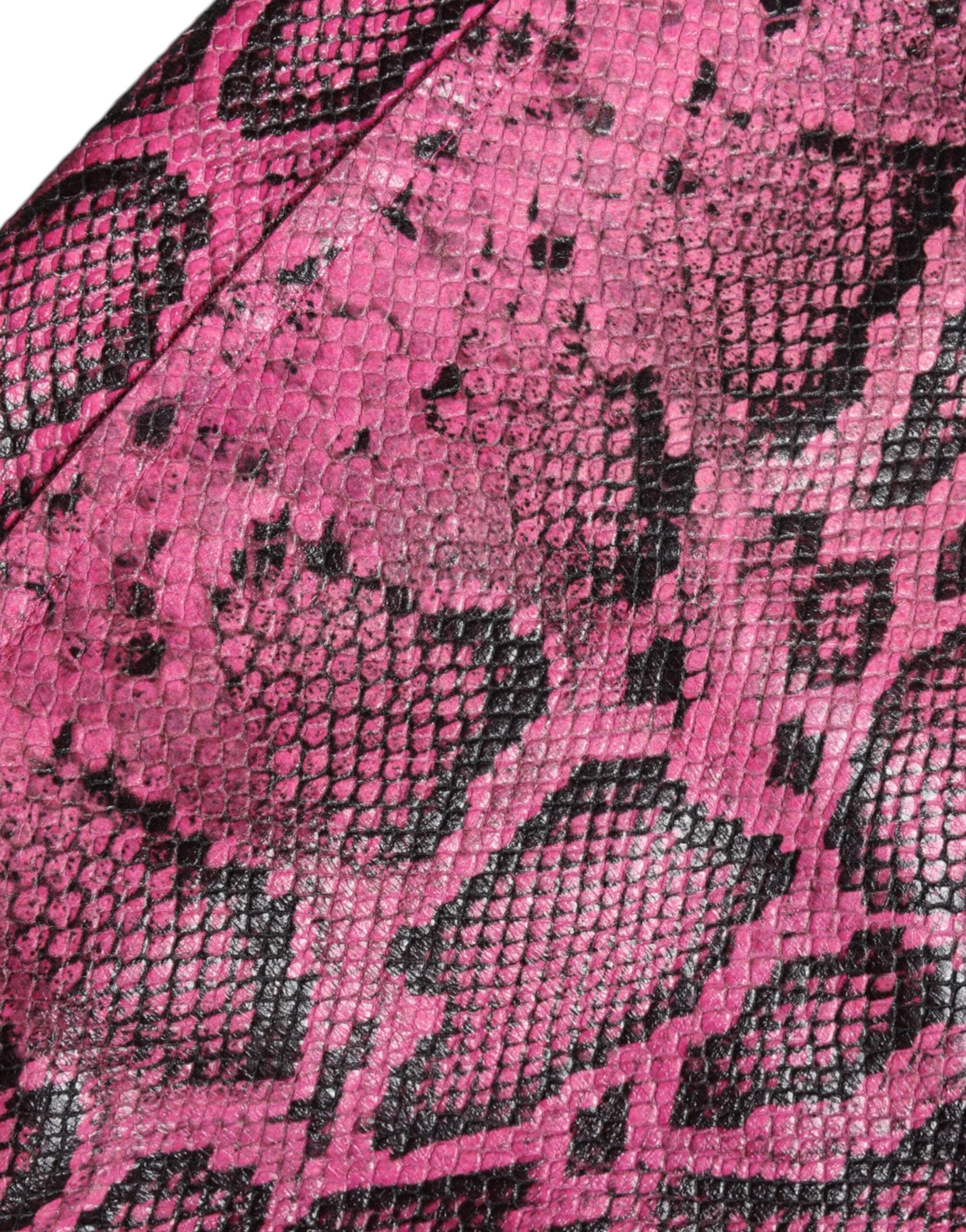Dolce & Gabbana Pink Leather High Waist Hot Pants Women's Shorts