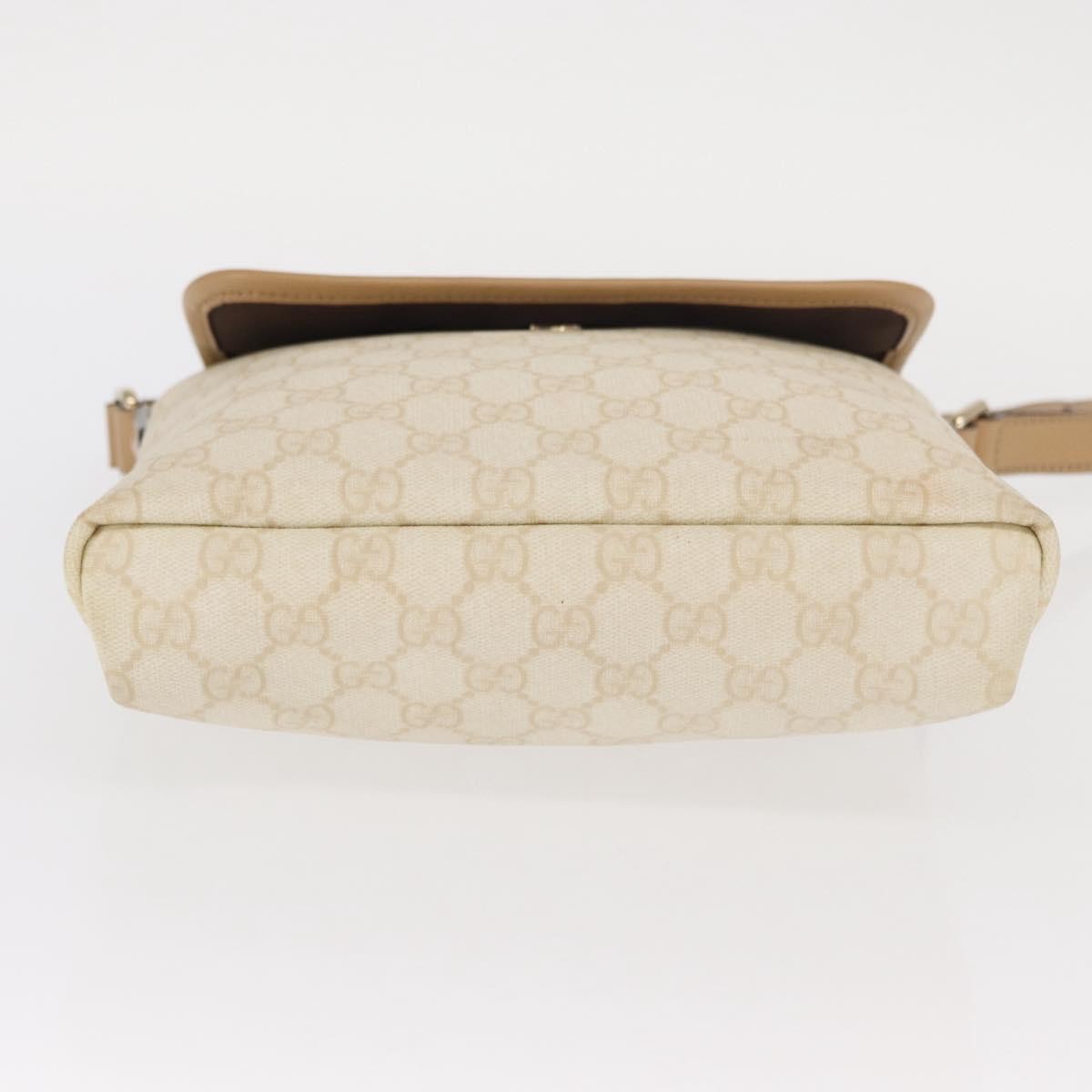 Gucci Flap Messenger Gg Coated Canvas White Pvc Shoulder Bag Bag (Pre-Owned)