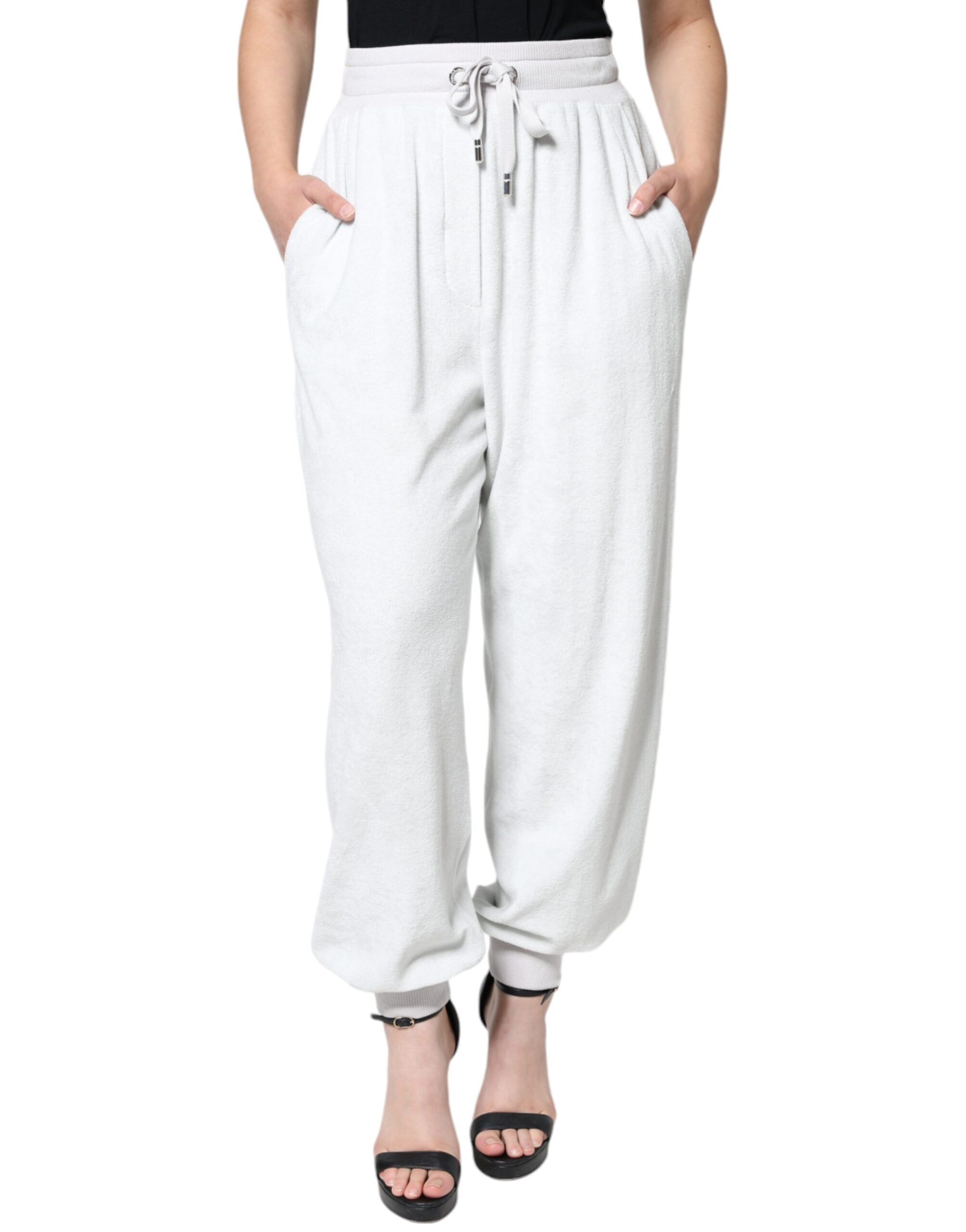 Dolce & Gabbana White Nylon Jogger SweatWomen's Women's Pants