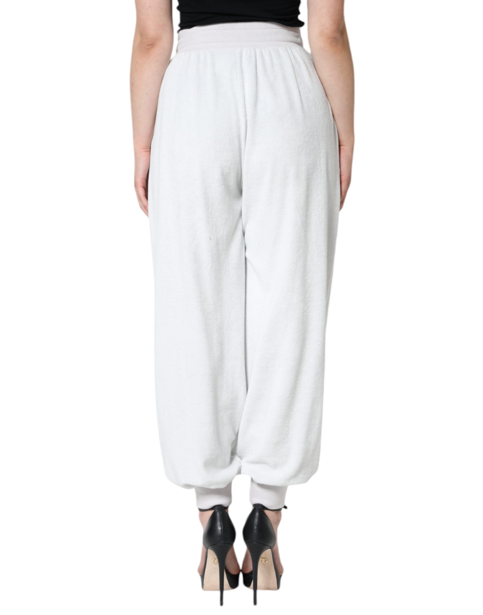 Dolce & Gabbana White Nylon Jogger SweatWomen's Women's Pants