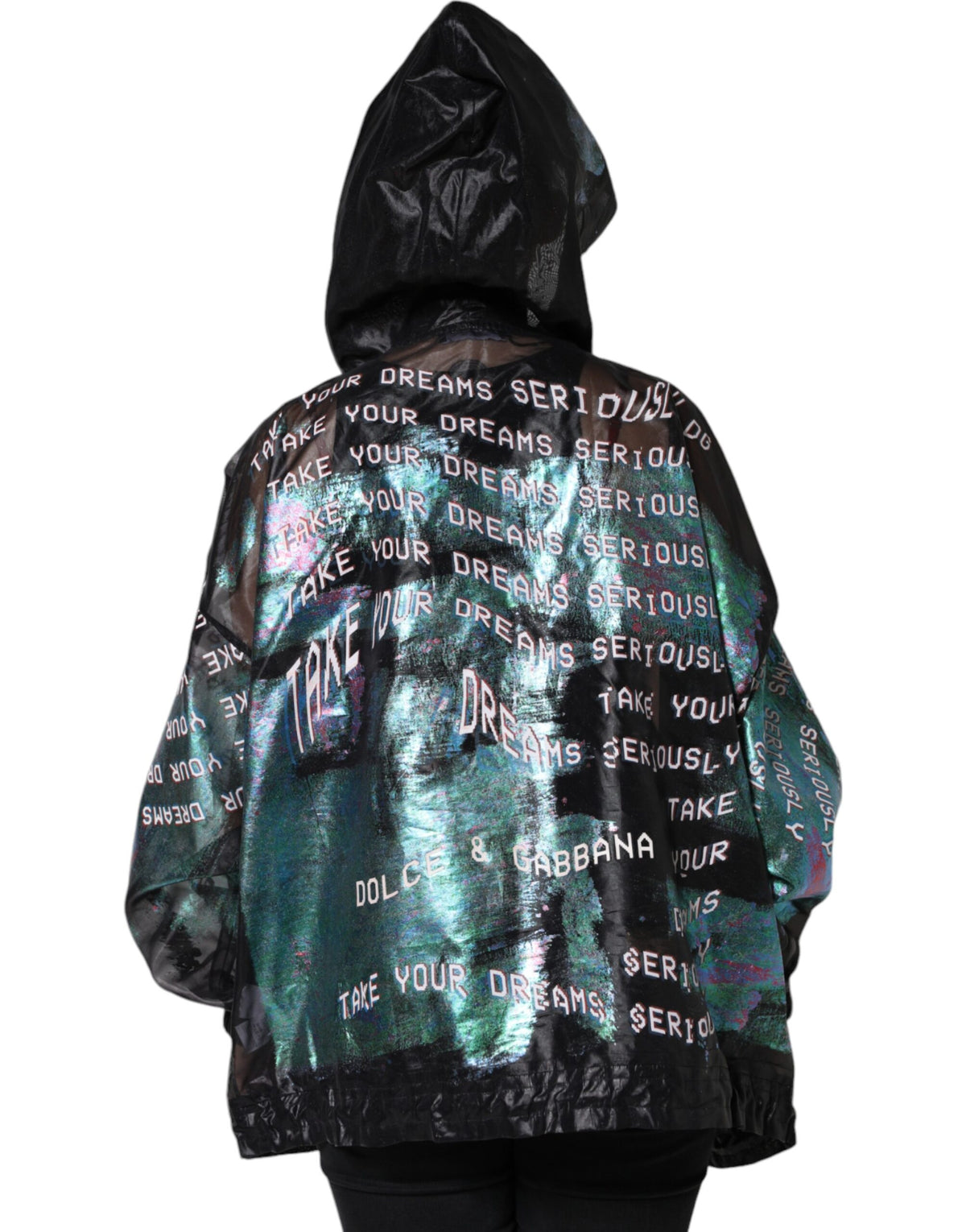 Dolce & Gabbana Multicolor Print Hooded Sweatshirt Women's Sweater