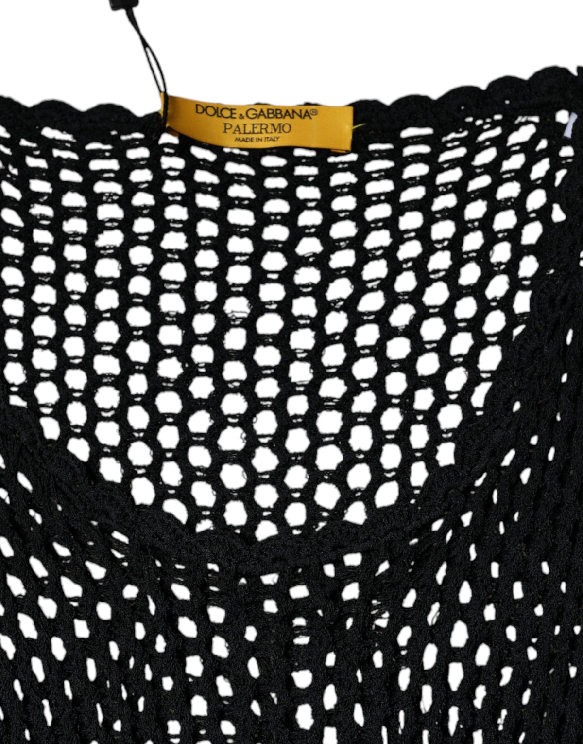 Dolce & Gabbana Black Mesh See Through Sleeveless Tank Women's Top