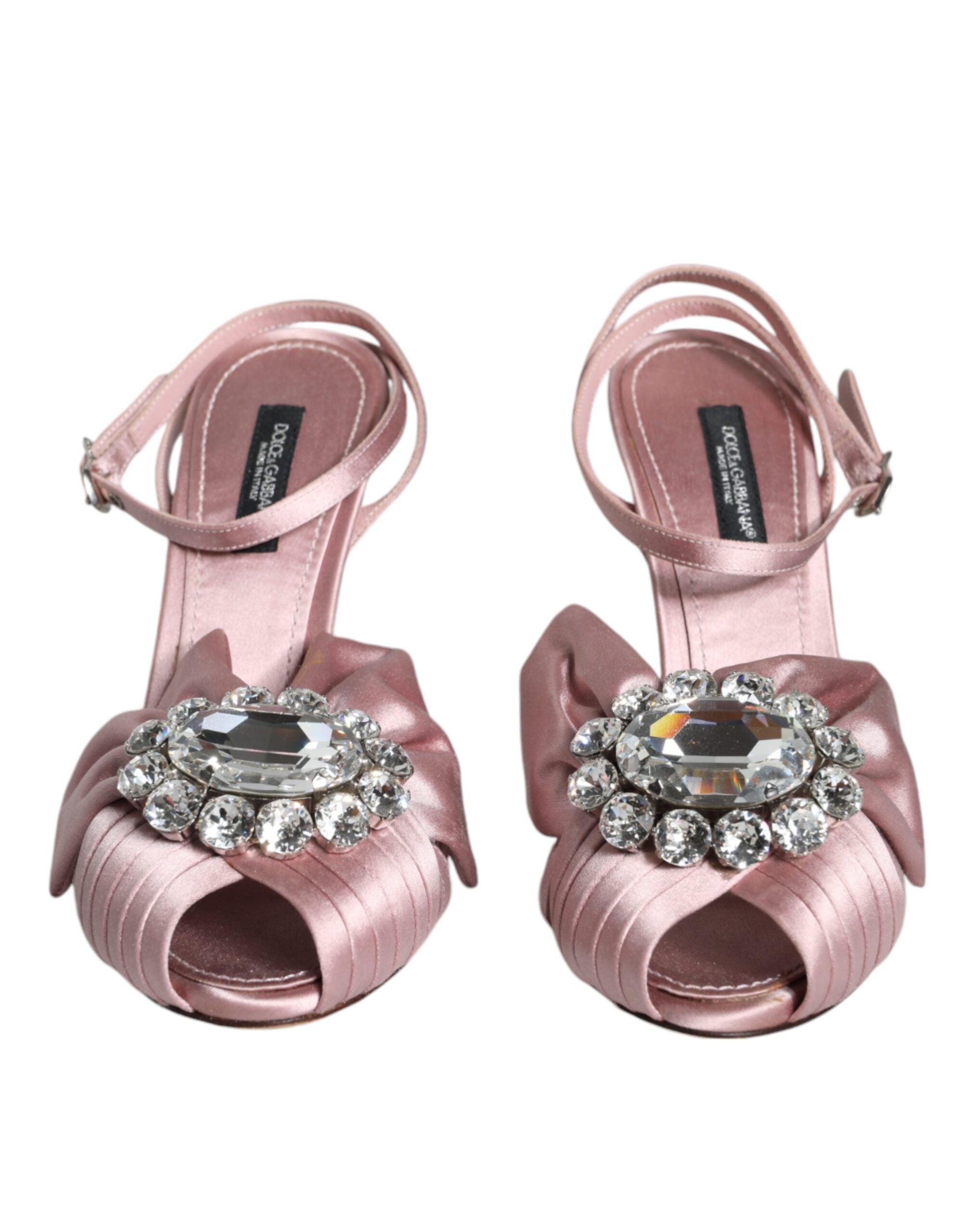 Dolce & Gabbana Pink Keira Crystal Heels Sandals Women's Shoes (Pre-Owned)