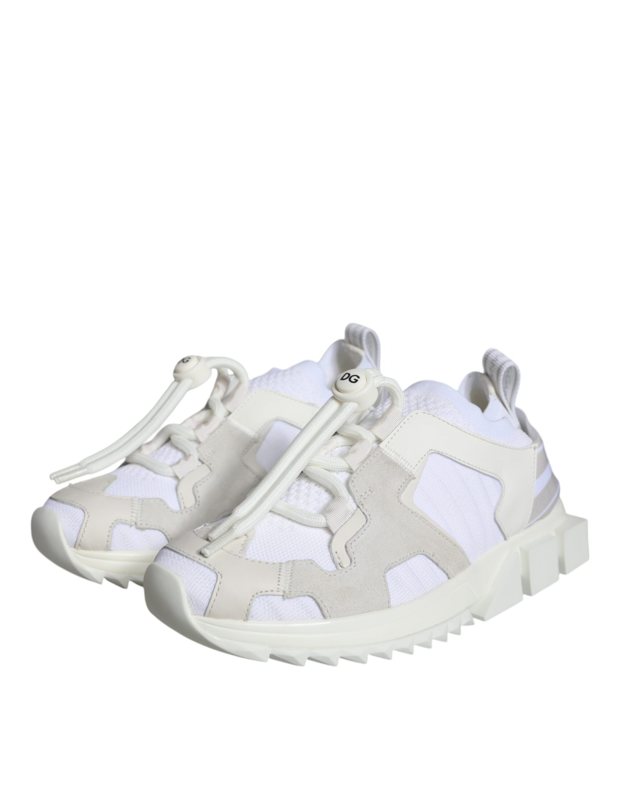 Dolce & Gabbana White Mesh Sorrento Trekking Sneakers Women's Shoes