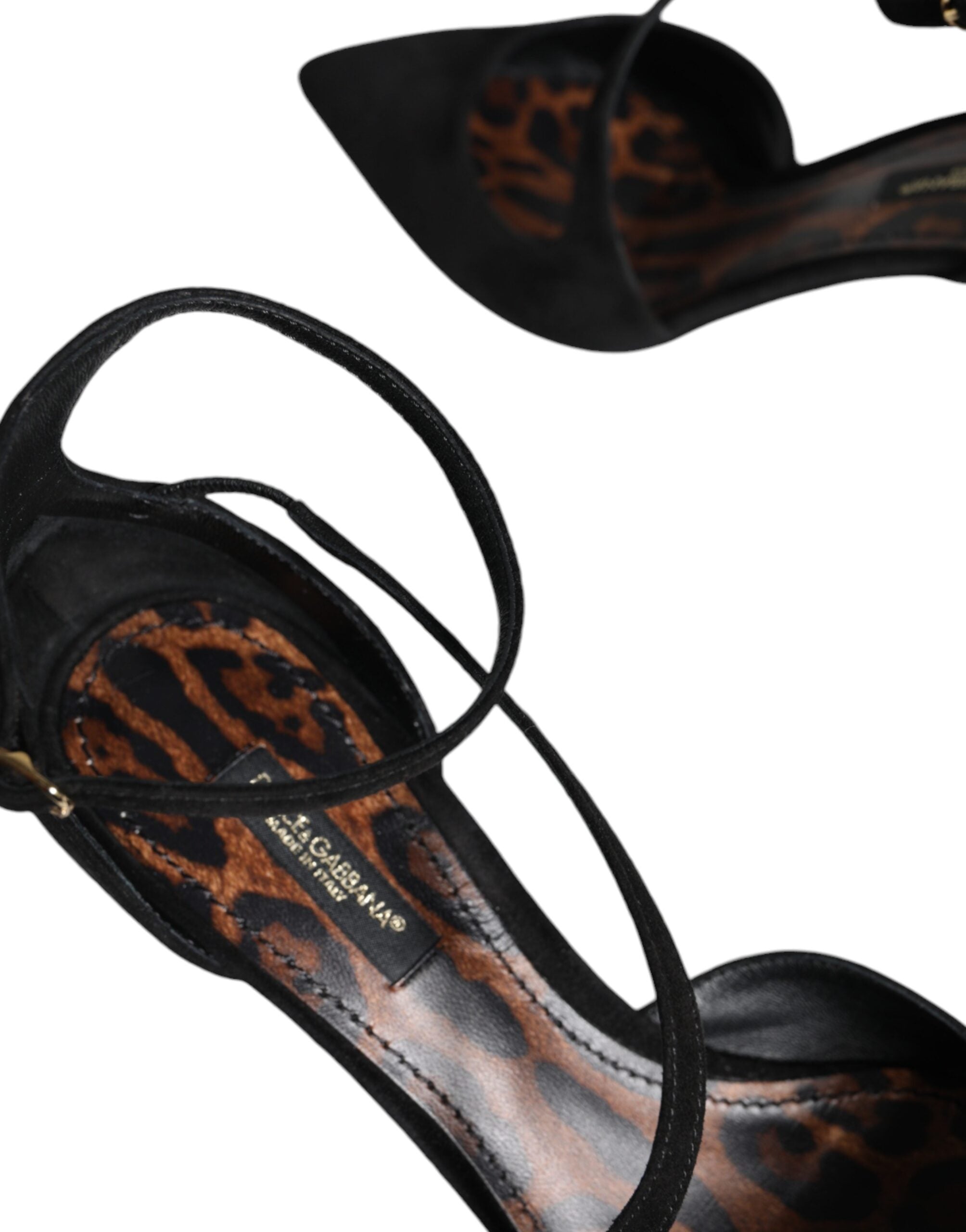 Dolce & Gabbana Black Suede Ankle Strap Pumps Heels Women's Shoes (Pre-Owned)