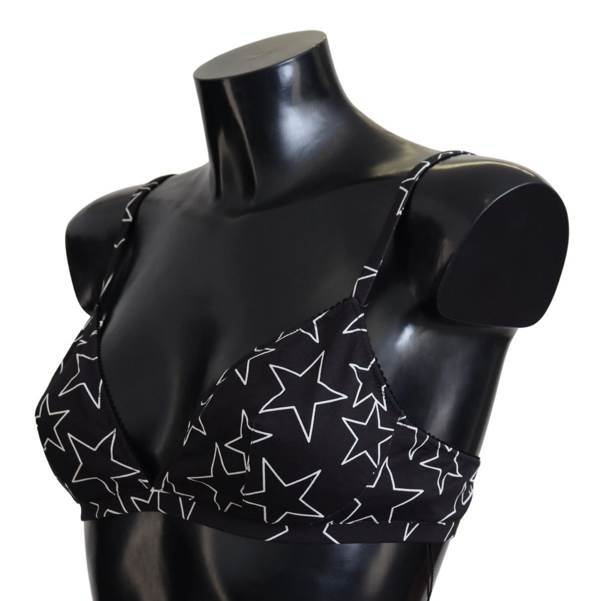 Dolce & Gabbana Black Millennials Star Non Wire Cotton Bra Women's Underwear