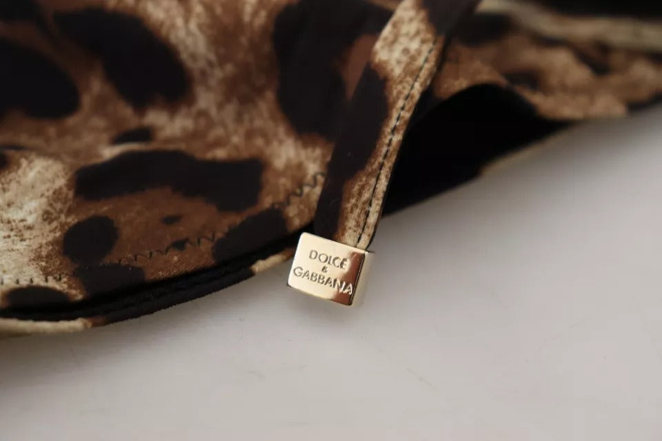 Dolce & Gabbana Brown Leopard Print Swimsuit Swimwear Bikini Women's Bottom