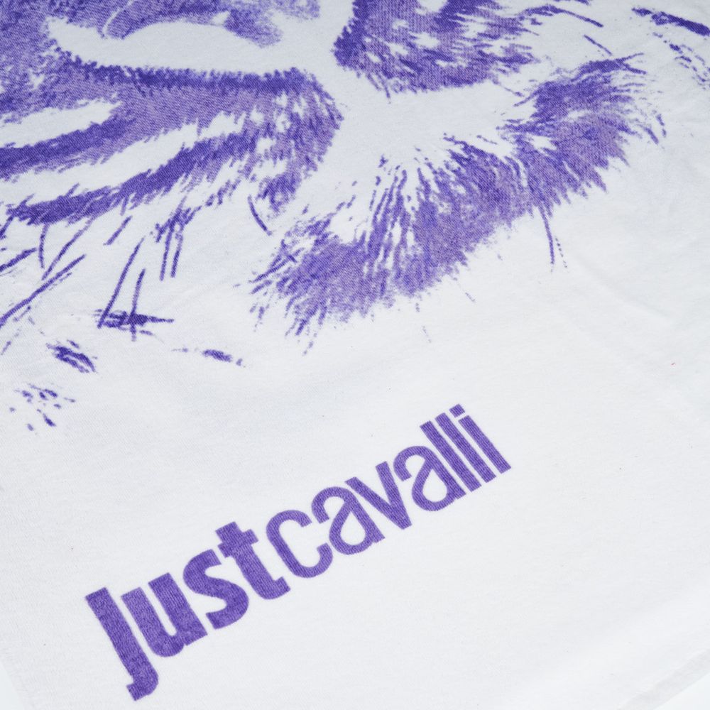 Just Cavalli White Cotton Men Men's Towel