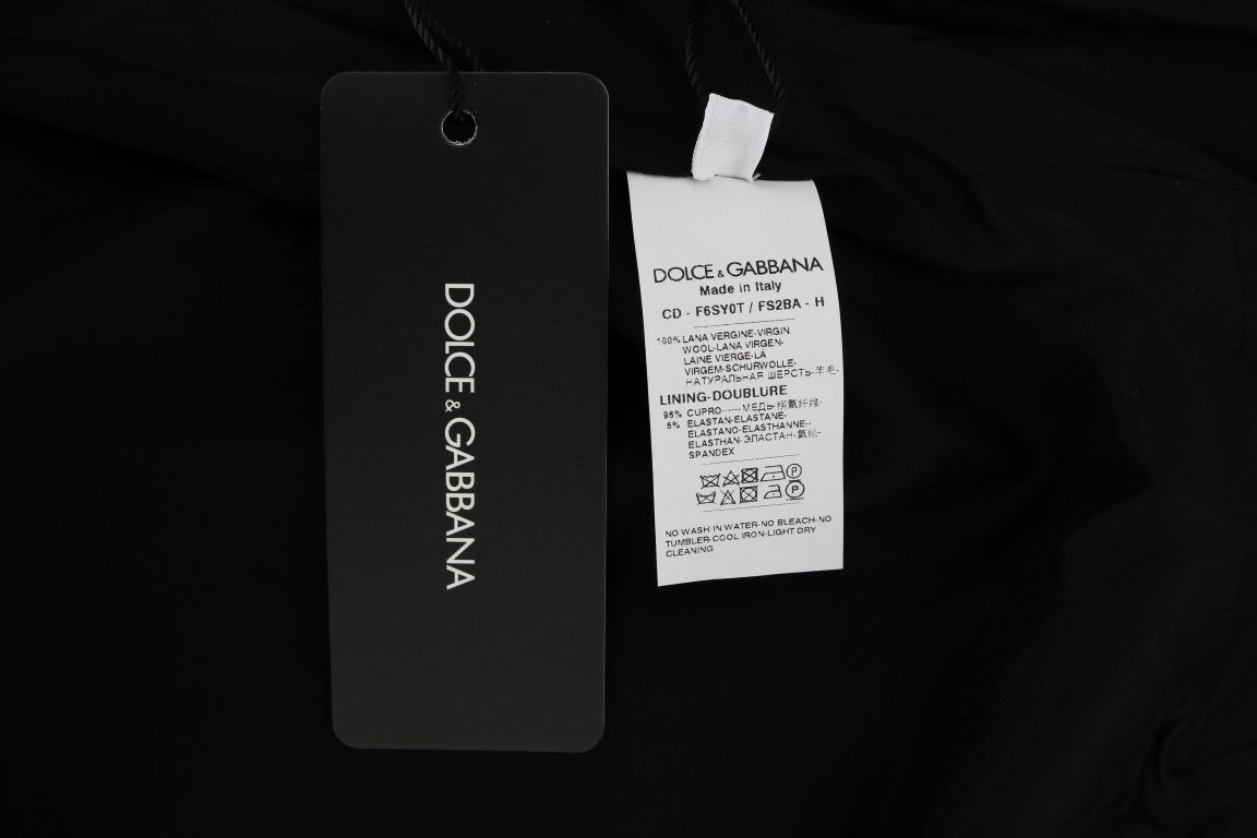 Dolce & Gabbana Gray Polka Dotted Sheath Wool Women's Dress