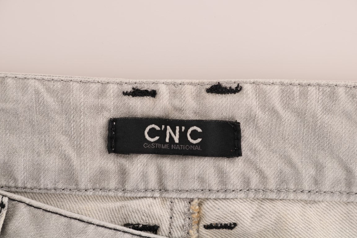 Costume National Gray Wash Cotton Slim Women's Jeans