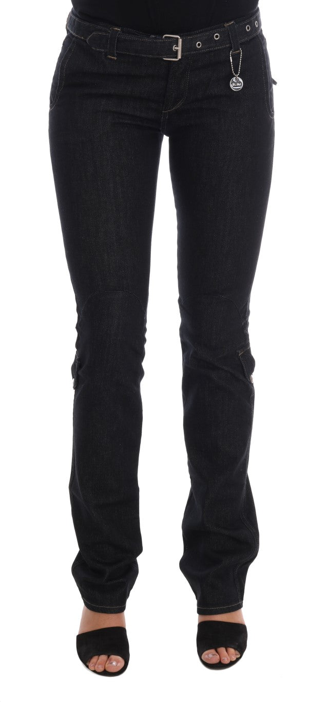 Costume National Blue Cotton Stretch Slim Fit Women's Jeans