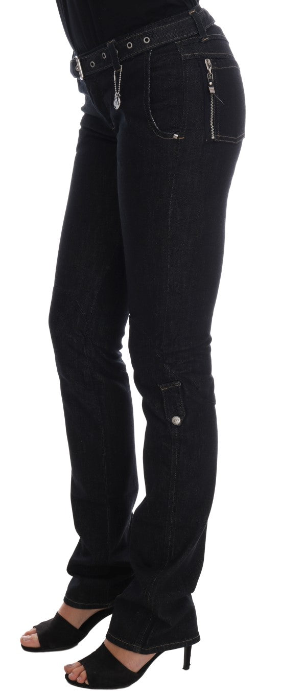 Costume National Blue Cotton Stretch Slim Fit Women's Jeans