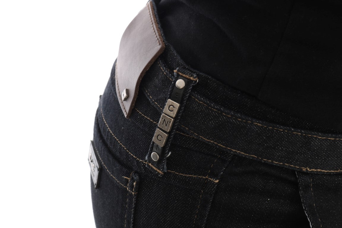 Costume National Blue Cotton Stretch Slim Fit Women's Jeans