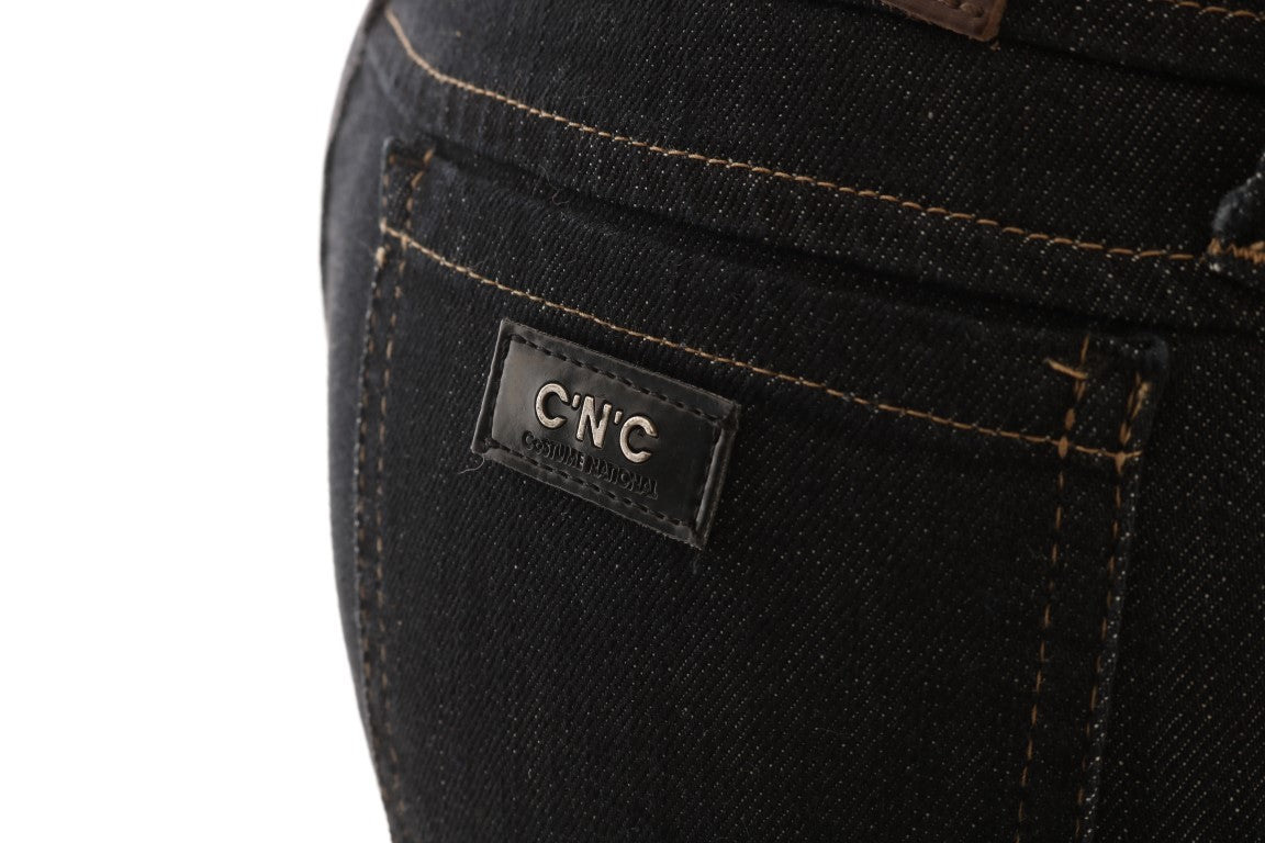 Costume National Blue Cotton Stretch Slim Fit Women's Jeans