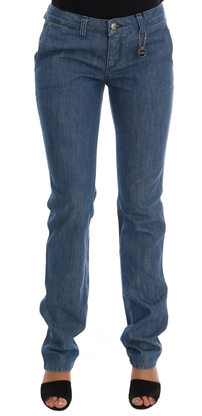 Costume National Blue Wash Cotton Slim Denim Women's Jeans