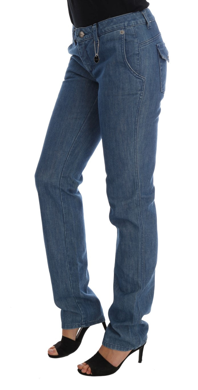 Costume National Blue Wash Cotton Slim Denim Women's Jeans