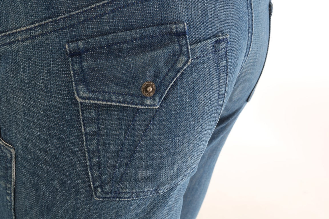 Costume National Blue Wash Cotton Slim Denim Women's Jeans