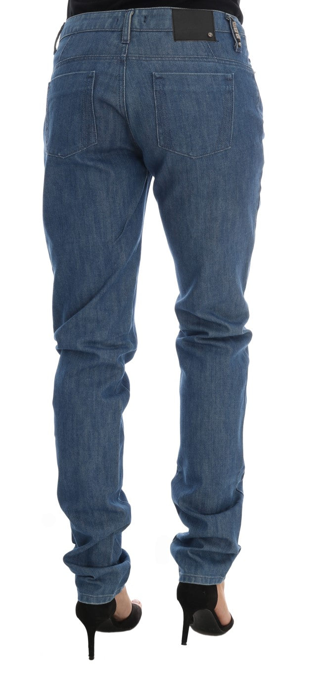 Costume National Blue Wash Cotton Boyfriend Fit Women's Jeans