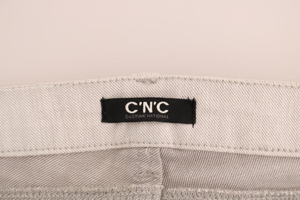 Costume National White Cotton Stretch Slim Women's Jeans