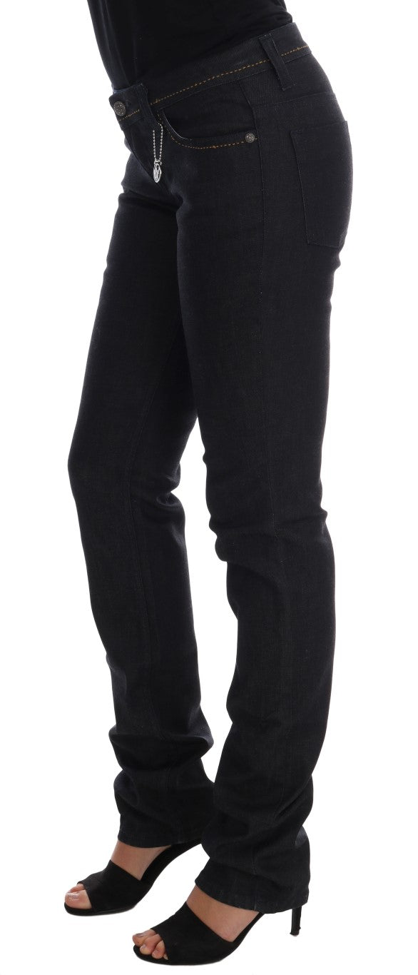Costume National Blue Cotton Stretch Slim Fit Women's Jeans