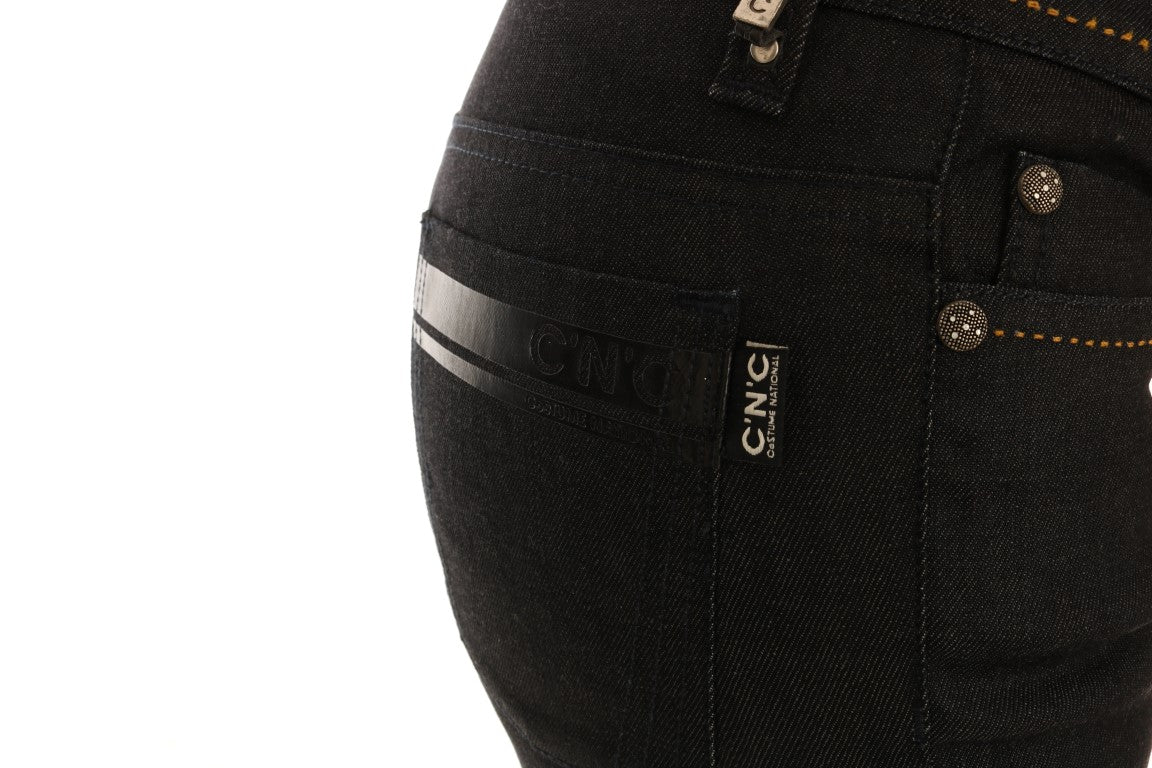 Costume National Blue Cotton Stretch Slim Fit Women's Jeans
