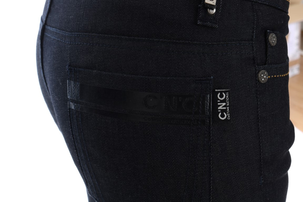 Costume National Blue Cotton Stretch Slim Fit Women's Jeans