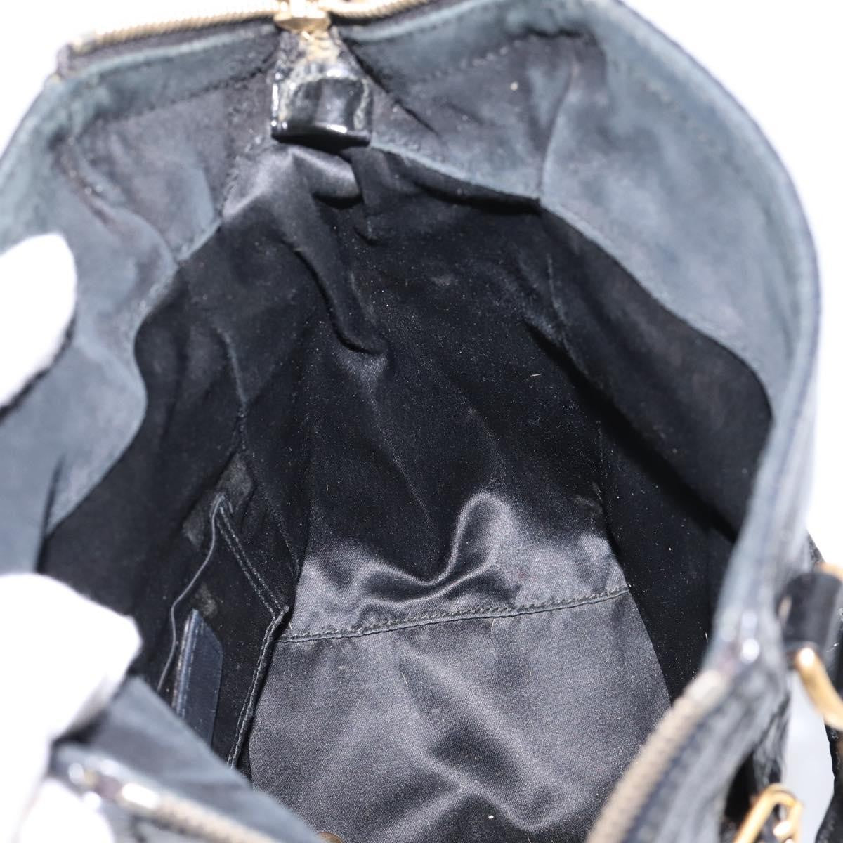 Saint Laurent Downtown Patent Black Patent_Leather Tote Bag Bag (Pre-Owned)