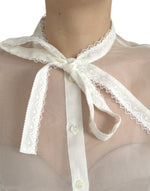 Dolce & Gabbana Elegant Silk Blend Long Sleeve Women's Blouse