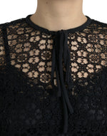 Dolce & Gabbana Elegant Floral Lace Blouse Women's Top