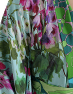 Dolce & Gabbana Elegant Floral Silk Bathrobe Women's Jacket