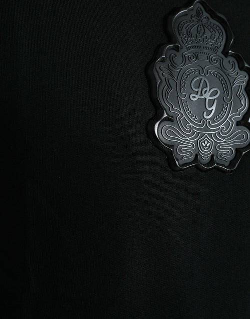 Dolce & Gabbana Elegant Black Cotton Pullover Men's Sweater